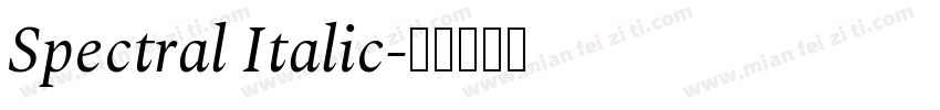 Spectral Italic字体转换